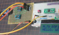 Featured image of post RL78/G10ファミリR5F10Y47ASPとI2C液晶モジュールAQM1602Aを使ってHello,Worldしてみた。