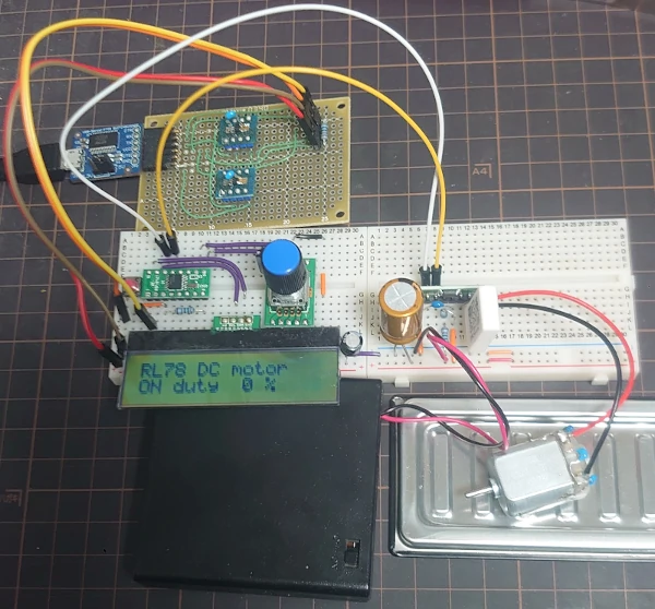 RL78/G10ファミリR5F10Y47ASPとTB67H450ドライバを使ってDCモーターをPWMチョッパ制御してみた。
